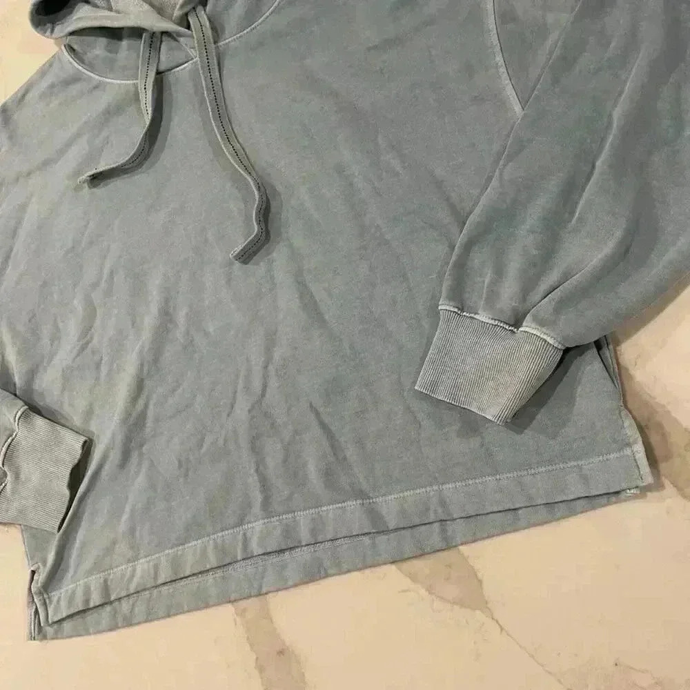 Old Navy Cozycore Long Sleeve Hoodie Sweatshirt Women's Medium Vintage Blue Wash - Picture 2 of 7